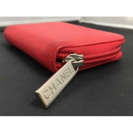  CHANEL シャネル コインケース  キャビアスキン 財布 レッド