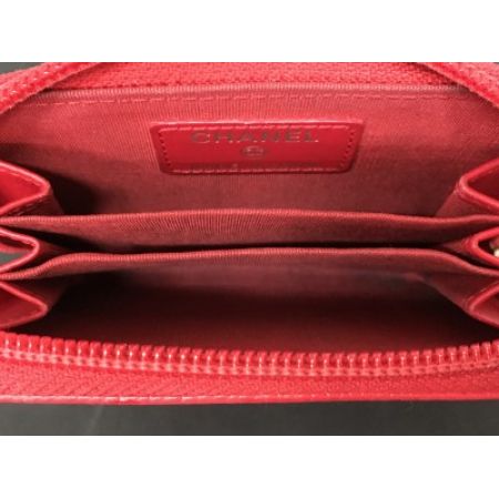  CHANEL シャネル コインケース  キャビアスキン 財布 レッド