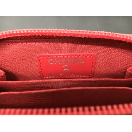  CHANEL シャネル コインケース  キャビアスキン 財布 レッド