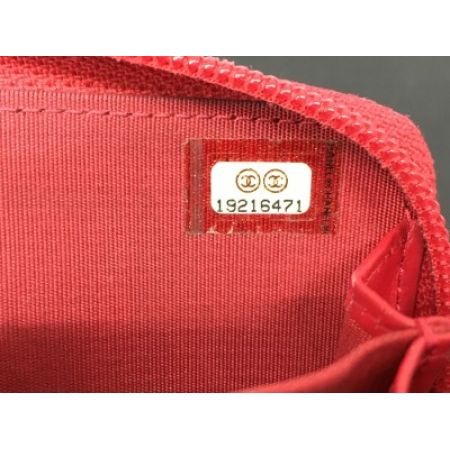  CHANEL シャネル コインケース  キャビアスキン 財布 レッド