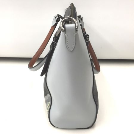  COACH コーチ プレーリー サッチェル シグネチャー ローズ プリント 31031 スカイブルー×ブラック x スカイブルー