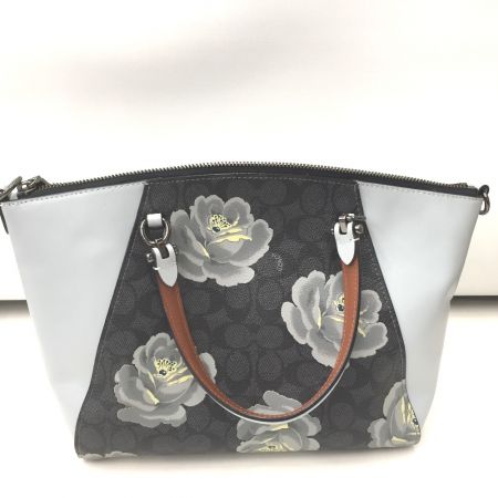  COACH コーチ プレーリー サッチェル シグネチャー ローズ プリント 31031 スカイブルー×ブラック x スカイブルー