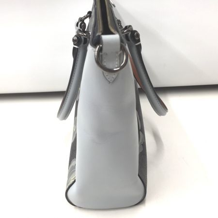  COACH コーチ プレーリー サッチェル シグネチャー ローズ プリント 31031 スカイブルー×ブラック x スカイブルー