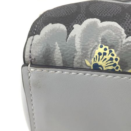  COACH コーチ プレーリー サッチェル シグネチャー ローズ プリント 31031 スカイブルー×ブラック x スカイブルー