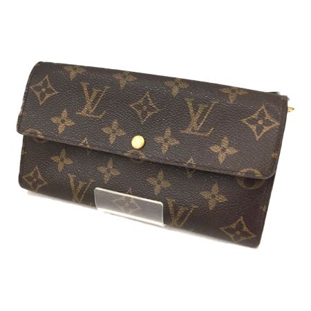  LOUIS VUITTON ルイヴィトン モノグラム ポシェットポルトモネクレディ M61725 ブラウン