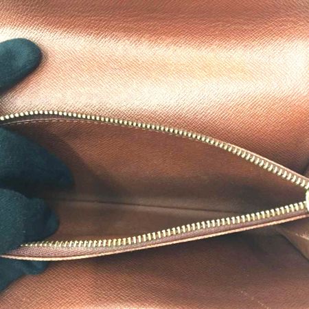  LOUIS VUITTON ルイヴィトン モノグラム ポシェットポルトモネクレディ M61725 ブラウン