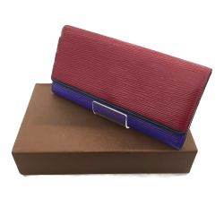 △△ LOUIS VUITTON ルイヴィトン エピ ポルトモネ・フロール M60455 レッド Bランク