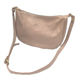 △△ IL BISONTE イルビゾンテ ショルダーバッグ 三日月型  ベージュ Bランク
