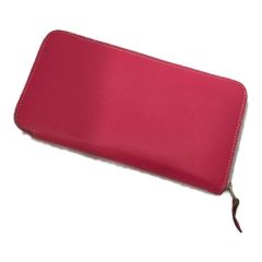 HERMES エルメス アザップクラシック レザー 長財布 ピンク Bランク