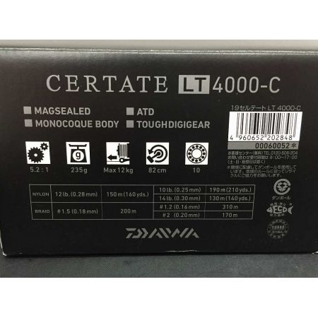  DAIWA ダイワ 19 セルテート 2019年モデル スピニングリール  LT4000-C シルバー