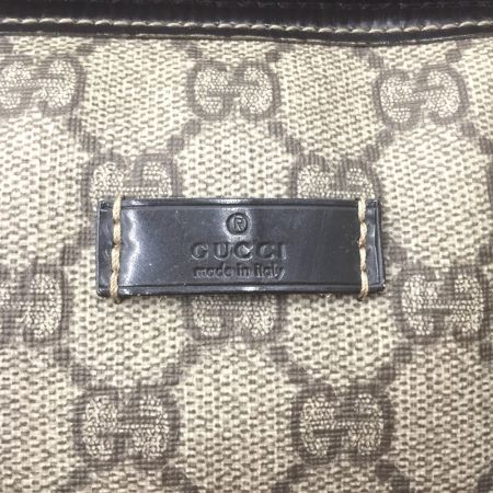  GUCCI グッチ GGプラス ハンドバッグ ミニボストンバッグ PVC パテントレザー 193603 ベージュ×ブラウン x ブラウン