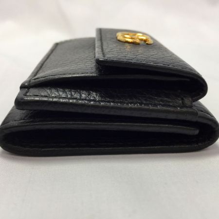  GUCCI グッチ GG プチマーモント3つ折り財布 レザー 523277 ブラック