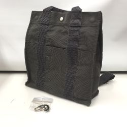 △△ HERMES エルメス リュック エールライン アドMM 鍵付 アドMM グレー Bランク