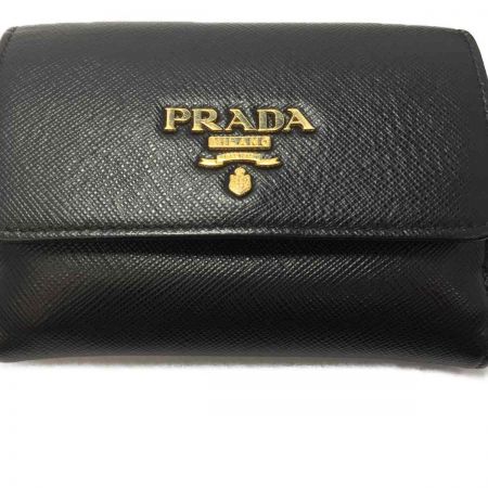  PRADA プラダ SAFFIANO METAL サフィアーノ 財布 1MH523 ブラック