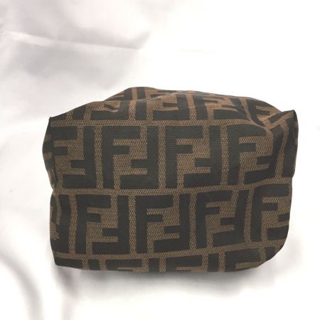  FENDI フェンディ ズッカ柄　バニティ アクセサリーポーチ ヴィンテージ ブラウン