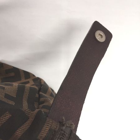  FENDI フェンディ ズッカ柄　バニティ アクセサリーポーチ ヴィンテージ ブラウン