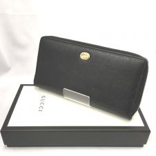 中古】 GUCCI グッチ GGモーメント ラウンドファスナー 長財布 456117