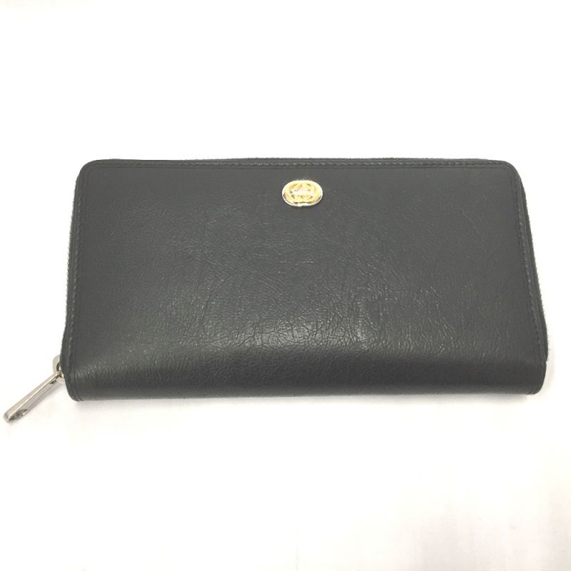 中古】 GUCCI グッチ インターロッキングG ラウンドファスナー 財布