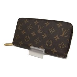 △△ LOUIS VUITTON ルイヴィトン モノグラム ジッピー ウォレット M42616 ブラウン Aランク