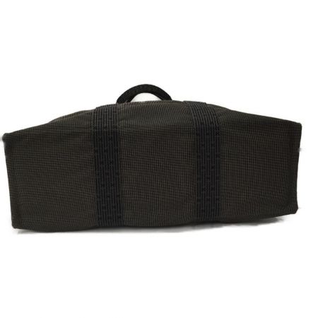  HERMES エルメス エールラインGM  キャンバス ブラック x グレー