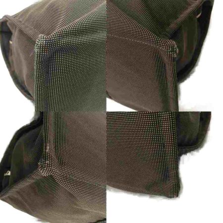  HERMES エルメス エールラインGM  キャンバス ブラック x グレー