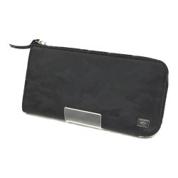 △△ PORTER ポーター ワンダー ウォレット 迷彩 342-06033 ブラック Aランク