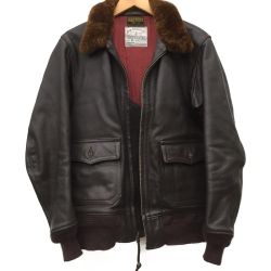 △△ COLIMBO コリンボ レザーフライトジャケット ファスナー破損 4110 ブラウン Cランク