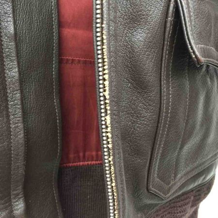  COLIMBO コリンボ レザーフライトジャケット ファスナー破損 4110 ブラウン