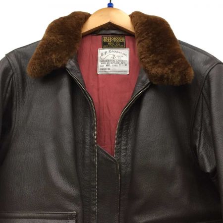  COLIMBO コリンボ レザーフライトジャケット ファスナー破損 4110 ブラウン