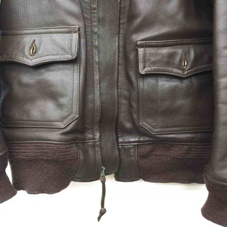  COLIMBO コリンボ レザーフライトジャケット ファスナー破損 4110 ブラウン
