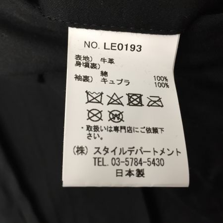  STILL BY HANDE スティルバイハンド セミシングルレザージャケット LE0193 SIZE50  ブラック