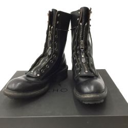 △△ SCHORL × alfredo BANNISTER BANNISTER アルフレッドバニスター×ショール レザーブーツ 44 ブラック Bランク