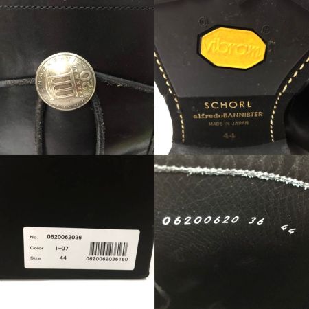  SCHORL × alfredo BANNISTER BANNISTER アルフレッドバニスター×ショール レザーブーツ 44 ブラック