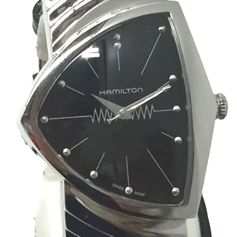 中古】 HAMILTON ハミルトン 腕時計 ベンチュラ H244112 ブラック ...