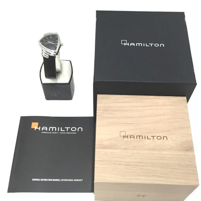 中古】 HAMILTON ハミルトン 腕時計 ベンチュラ H244112 ブラック