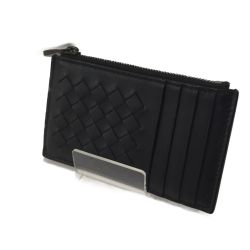 △△ BOTTEGA VENETA ボッテガヴェネタ イントレチャート　カード&小銭入れ ブラック Bランク