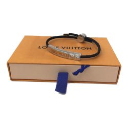△△ LOUIS VUITTON ルイヴィトン スペースLV ノワール ブレスレット ロゴ M67417 ブラック Bランク