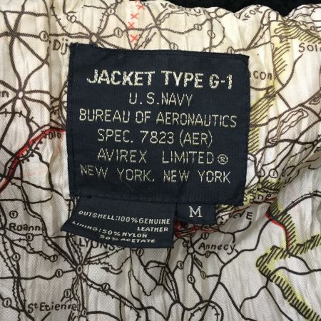  AVIREX アビレックス フライトジャケット TYPE G-1 SPEC.7823   G-1 ブラック