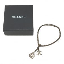 中古】 CHANEL シャネル ココマーク ラインストーン バングル A64897