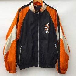 △△ NIKE ナイキ 風車 ヴィンテージ ナイロンジャケット USAタグ 8 x ブラック Cランク