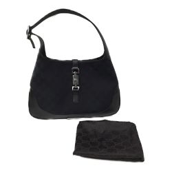 △△ GUCCI グッチ ジャッキーワンショルダー GGキャンバス×レザー 00963 ブラック Bランク