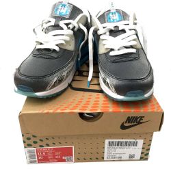 △△ NIKE ナイキ W Air Max 90 SE 28.5cm スニーカー DD5483-010 グレー x スカイブルー Aランク