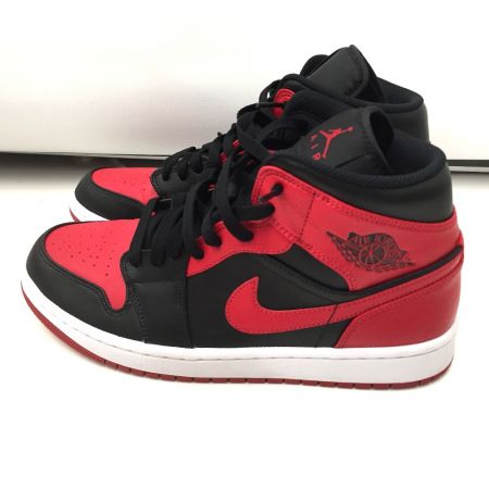  NIKE ナイキ AIR JORDAN 1 MID 27cm スニーカー 554724-074 レッド x ブラック