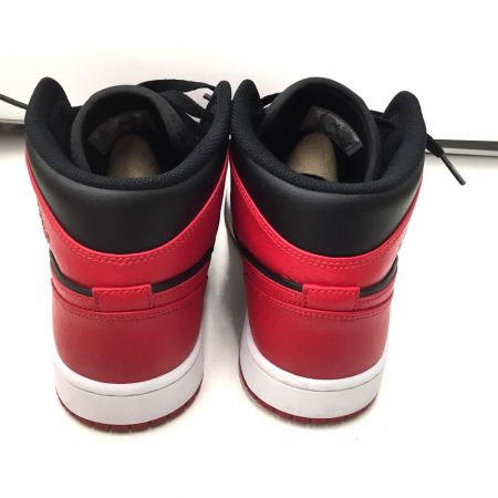  NIKE ナイキ AIR JORDAN 1 MID 27cm スニーカー 554724-074 レッド x ブラック