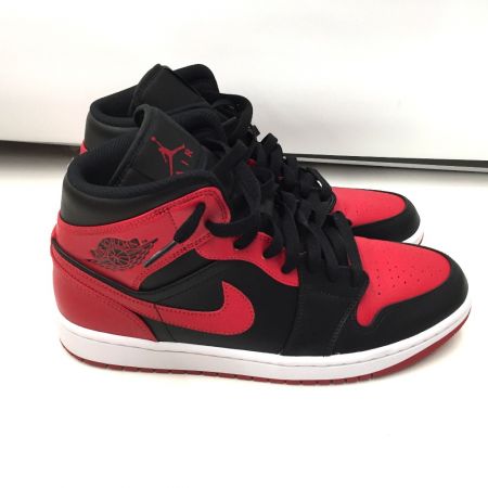  NIKE ナイキ AIR JORDAN 1 MID 27cm スニーカー 554724-074 レッド x ブラック