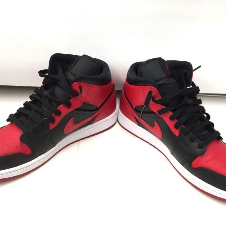  NIKE ナイキ AIR JORDAN 1 MID 27cm スニーカー 554724-074 レッド x ブラック