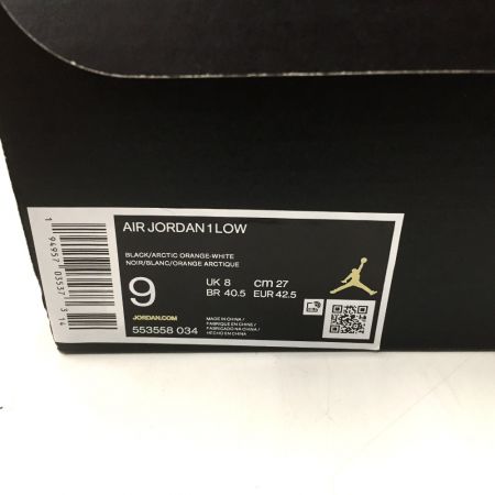  NIKE ナイキ NIKE AIR JORDAN 1 LOW 27cm スニーカー 553558-034 ピンク x ブラック