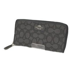 △△ COACH コーチ シグネチャー 長財布 F54633 グレー Aランク