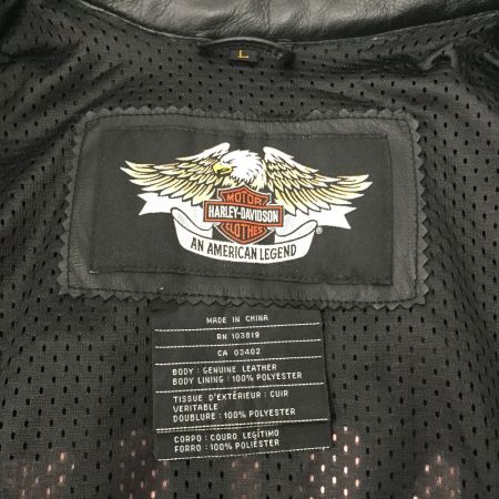  HARLEY-DAVIDSON ハーレーダビッドソン シングルライダースジャケット L 98136-03VM ブラック