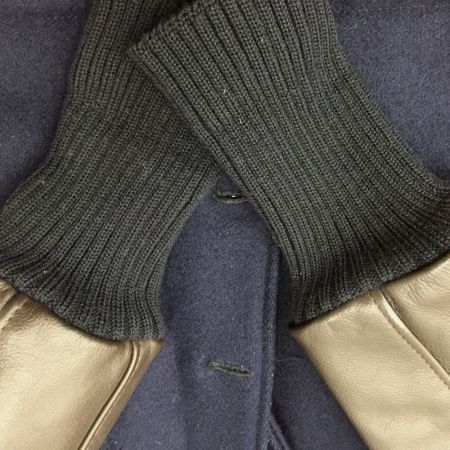  SKOOKUM スクーカム レザー切替スタジャン サイズ38 USA製 ブラウン x ネイビー